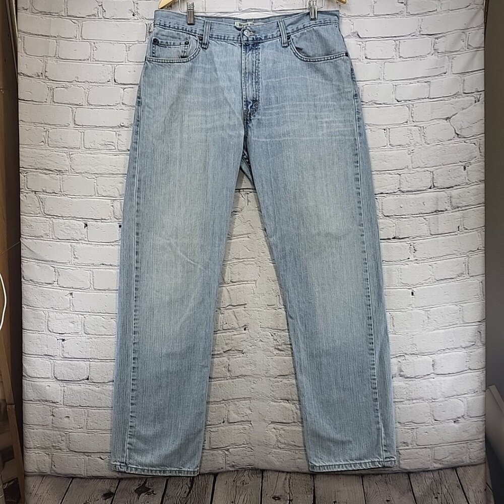 Levis 505 Jeans Mens Sz W36 L34 Light Wash Denim Regular‎ Fit Straight